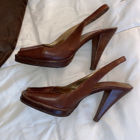 Prada sling back peep toe shoes - Picture 5 of 14